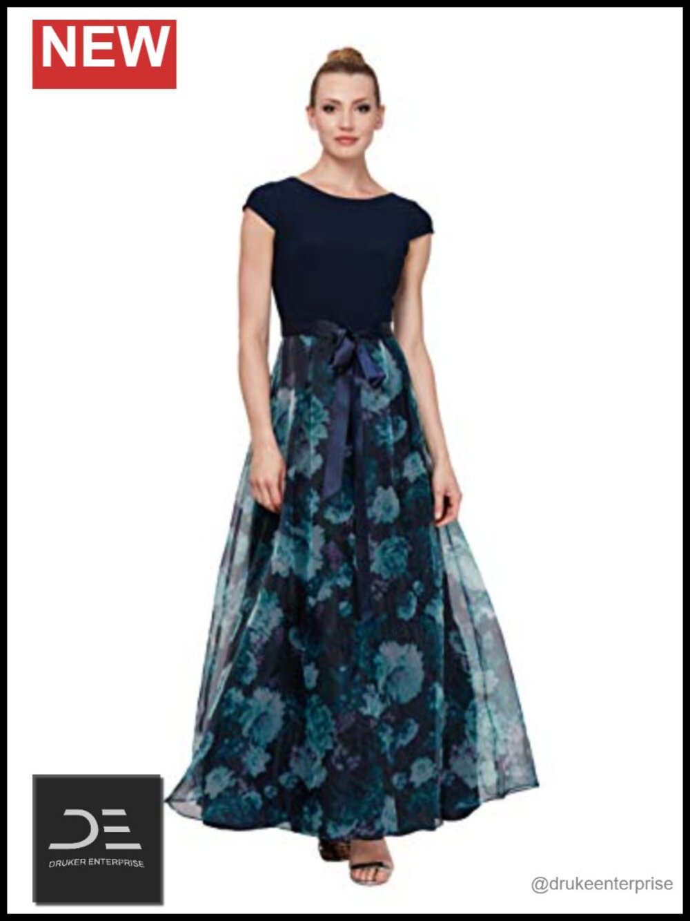 Sleeveless Floral Maxi Dress with Belt